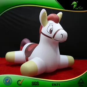 Hongyi-caballo de Troya inflable para adultos, juguete de unicornio balancín suave, en venta