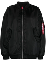 AQTQ Blouson Bomber Varsity en Satin pour Femme, Col Baseball, Entièrement Zippé, Ourlet Côtelé, Personnalisable avec Logo, Vente en Gros