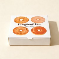 Boîte d'emballage pour dessert en papier biodégradable, pliable, recyclable, personnalisable, bon marché, pour macarons au chocolat, beignets, brownies