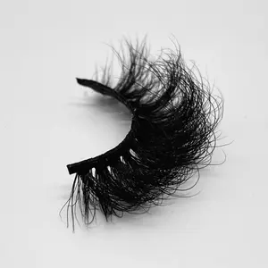 Wholesale Custom 100% Real Mink Lashes Russian Thick Volume Fluffy Curved Extended Strip False Eyelashes