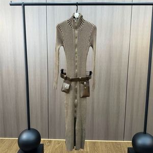 เดรสสเวตเตอร์แฟชั่นแขนยาวมีซิป, เดรสลำลองสำหรับฤดูใบไม้ร่วงและฤดูใบไม้ผลิ - Product Image 5