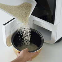 Boîte de conservation de riz réfrigérée intelligente 31KG PP, circulation d'air froid à semi-conducteurs 4D, conception à triple protection, hermétique et écologique