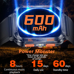 นาฬิกาสมาร์ทวอทช์ SENBONO Y6 สำหรับกิจกรรมกลางแจ้ง แบตเตอรี่ 600mAh ใช้งานได้ยาวนาน ติดตามการออกกำลังกาย กันน้ำ IP68 เล่นเพลงในเครื่องได้ นาฬิกาสมาร์ทวอทช์ขนาดใหญ่ - Product Image 2