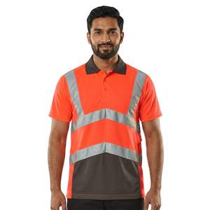 Clush Industries Polyester/Cotton Custom Breathable Hi Visibility Reflective Safety T-Shirt Unisex Construction Work <b>Heat</b> - Product Image 1