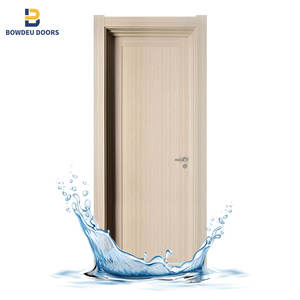 木制ドアWPC,モダンデザイン防水WPCスキンドアホームオフィスアパート - Product Image 1