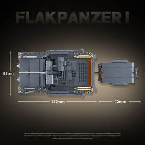 675 шт., армейский военный автомобиль WW2, зенитный танк, модель танка, Набор игрушечных мини-солдатских строительных блоков - Product Image 3