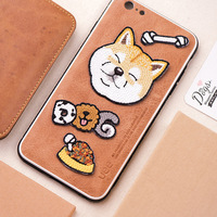 En stock – Nouveaux patchs brodés autocollants mignons Chien Shiba Inu – Appliques chiot pour vêtements et sacs DIY