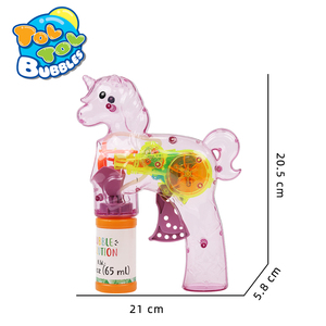 Vui ngoài trời ánh sáng lên đồ chơi trẻ em thổi bong bóng Súng quán tính Hướng dẫn sử dụng động vật thiết kế đèn bong bóng súng - Product Image 3