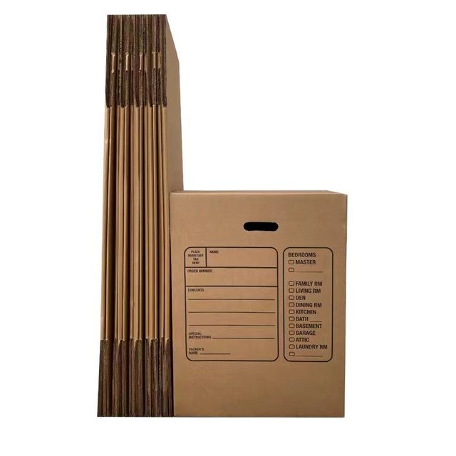 Wholesale Basic Large Heavy Duty Cardboard Television Moving Carton Box With Handle Holes 36"x41"x6"