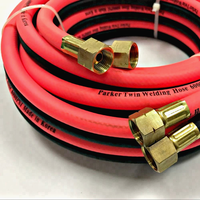 Tuyau de soudage double oxygène-acétylène renforcé en PVC de 1/4 po, tuyau de soudage en caoutchouc oxygène-air, découpe sur mesure disponible