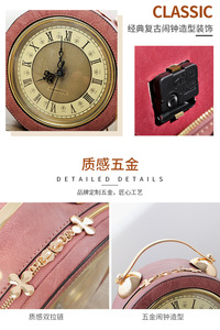 New Fashion Personality Handbag Shoulder Messenger Small Round <strong>Bag</strong> Woman Custom Pu Leather <strong>Clocks</strong> Crossbody <strong>Bag</strong> - Product Image 4