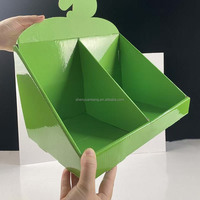 Exhibidor de mostrador PDQ ecológico, caja de exhibición de papel corrugado, soporte de exhibición minorista con logotipo personalizado, exhibidor de mercancía para supermercado