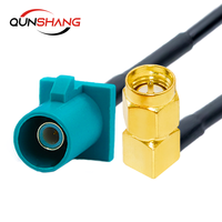 Câble d'extension universel coaxial Fakra-Z vers SMA mâle/femelle coudé pour antenne GPS (500 mm/longueur personnalisable)