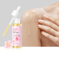 LAIKOU Huile Corporelle Éclaircissante et Hydratante au Japonais Sakura, Vitamine C et Acide Hyaluronique, Prix Usine Marque Privée 50ml