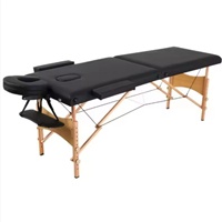 Lit de massage de beauté portable pliable à prix avantageux, style moderne, lit en bois réglable pour les soins du visage, les salons de beauté