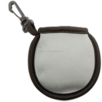 Pochette de nettoyage de balles de golf en néoprène vierge avec logo personnalisé, sac de lavage de balles de golf avec clip, accessoires de golf promotionnels