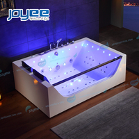 Baignoire à hydromassage JOYEE au design moderne, baignoire relaxante pour 2 personnes, baignoire en acrylique, baignoire autoportante à remous