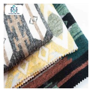 Factory Yarn Dyed <b>Wool</b> <b>Fabric</b> Unique Geometric Pattern Navajo Design Jacquard for Coat Garment Winter - Product Image 6