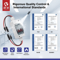 Interrupteur extérieur étanche IP65, boîte de distribution photovoltaïque DC 220V, disjoncteur