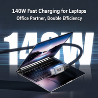 Câble USB C 140W PPS à charge rapide, Type C vers Type C, 1,8 m, multi-protocoles, cordon tressé en nylon, super charge pour ordinateur portable et téléphone