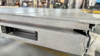 Porte pivotante à grand décalage de 5m/7m/9m de hauteur, porte blindée à rupture de pont thermique, porte en aluminium moulé avec pivot supérieur et inférieur importés