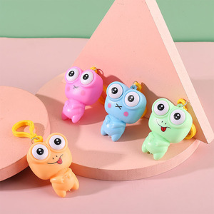 Nuovo Portachiavi Kawaii a Forma di Rana con Occhi Saltellanti da 11cm, Giocattolo Antistress in Gomma per Bambini e Adulti - Product Image 4