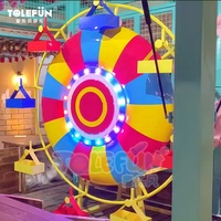 Tolefun CE Jeux de skill de fête foraine d'extérieur, Roue automatique, Cabines de fête foraine sur remorques, Jeu de lancer porte-bonheur, Panneau lumineux, pour centres de villégiature et de détente