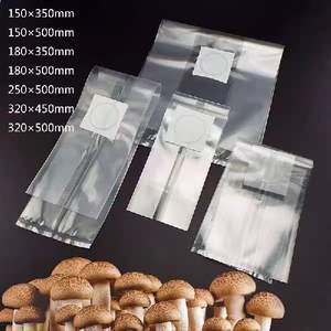 Customized multiple sizes high clarity Clear PP Material Mushroom Grow Spawn Bags With Filter made in China - Product Image 3