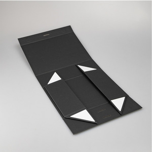 24*18*7,8 cm Versand fertige schwarze faltbare magnetische Geschenk <span class=keywords><strong>box</strong></span> für Kleidung - Product Image 5