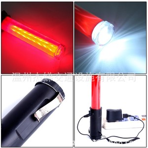 Bastón de Señalización Magnético con LED Recargable, 26 cm, Tubo de PC, Rojo y Azul, Control de Tráfico, Batería Recargable Protegida - Product Image 2