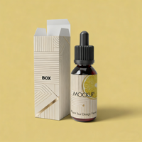 Boîtes cosmétiques écologiques personnalisées avec logo imprimé recto-verso, poignée portable, flacon compte-gouttes en verre de 30 ml pour huiles essentielles, en papier