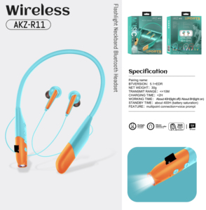 Auriculares <span class=keywords><strong>Bluetooth</strong></span> Deportivos Inalámbricos AKZ-Q11 con Colgante para el Cuello, Auriculares con Colgante para el Cuello para Adultos y Niños, Linterna Brillante - Product Image 6