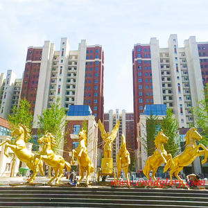 Grand chariot Apollo en bronze Sculpture en métal Artisanat de la mode <span class=keywords><strong>et</strong></span> de la technique de coulée sur le thème des animaux - Product Image 4