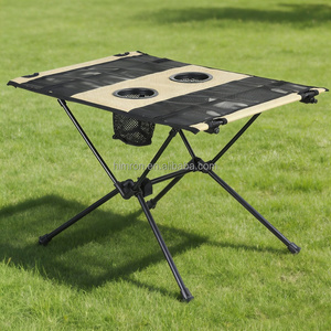 Table pliante moderne en alliage d'aluminium pour le camping en plein air, pique-nique, <span class=keywords><strong>mini</strong></span> table à manger, double espace pour gobelets, résistante aux intempéries - Product Image 5