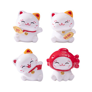 Figuras <span class=keywords><strong>de</strong></span> Gatos en Miniatura, Lindas Figuras <span class=keywords><strong>de</strong></span> Gato <span class=keywords><strong>de</strong></span> la Suerte <span class=keywords><strong>de</strong></span> Resina, Animales para Decoración <span class=keywords><strong>de</strong></span> Pasteles, Plantas y Automóviles - Product Image 2