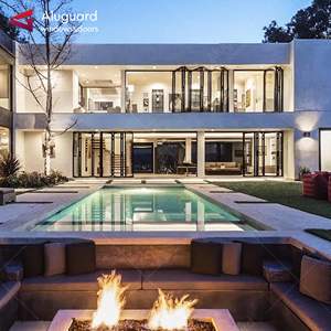 Nouveau design de porte pliante en alliage d'aluminium <span class=keywords><strong>pour</strong></span> jardin, balcon et <span class=keywords><strong>véranda</strong></span>, patio, villa, maison, porte-fenêtre pliable - Product Image 4