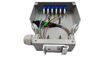 Boîte de terminaison de Rail DIN à fibres optiques 12 fibres monomode MPO vers LC Cassette Box Metal MPO MTP Cassette Module