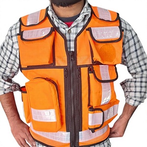 Veste tactique médicale orange unisexe, gilet de sécurité, bandes réfléchissantes, plusieurs poches, détection des aiguilles, uniforme de garde - Product Image 1