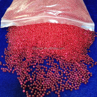 Perles de corindon rouge n ° 5 en synthétique, boule de rubis, petites pierres précieuses, vente en gros, taille 3mm 4mm