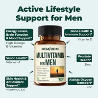 Complément Sportif Masculin Personnalisable OEM ODM Certifié GMP, Multivitamines A B C D E Fer Zinc en Comprimés pour Hommes (Ne convient pas aux nouveau-nés)
