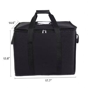 Sac isotherme promotionnel portable, imperméable et pliable pour la livraison de repas, sac à déjeuner réutilisable de grande taille pour le vin - Product Image 4