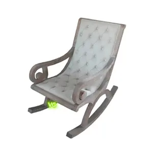 Оптовая продажа, кресло-качалка для отдыха из ткани с высокой спинкой или искусственной кожи, сделано в Китае