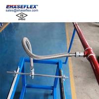 Tuyau flexible tressé en acier inoxydable homologué FM pour sprinkler anti-incendie, température maximale 300°C, pour usage commercial - Vente chaude