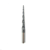 Fraise conique à double dent en carbure de tungstène massif, personnalisée OEM, 4mm 6mm 8mm, pour fraisage rapide CNC du bois et du métal