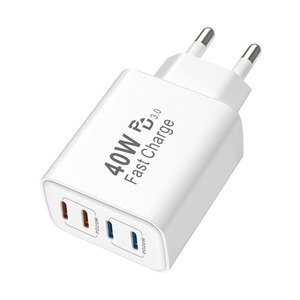 Cargador multipuerto USB-C PD40W estándar europeo, éxito de ventas para comercio electrónico transfronterizo, compatible con Samsung y Apple - Product Image 1