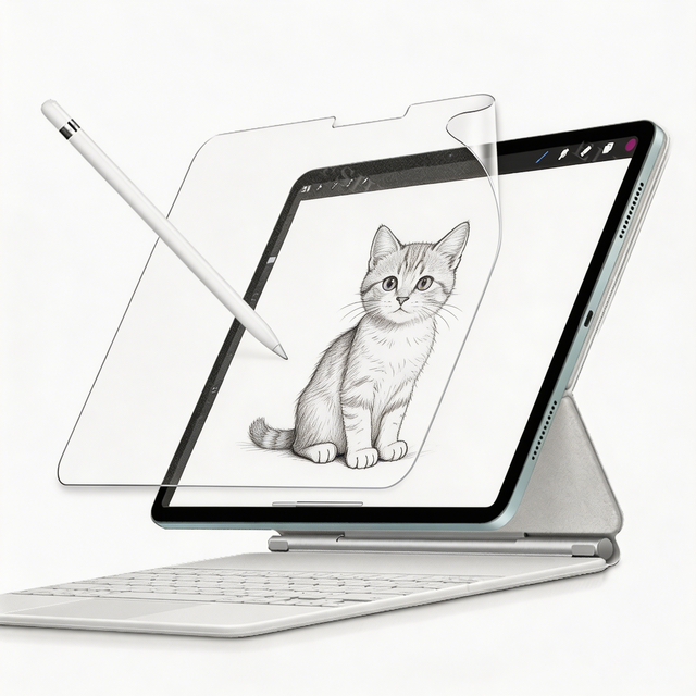 Paper Texture Matte Drawing Screen Protector Anti Glare Eye Protection Paperfeel Film for iPad Pro 11/13 2024 No Writing Lag