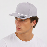 Casquettes de baseball en toile de coton grise à 5 panneaux structurés de haute qualité, personnalisables avec logo brodé, casquettes snapback, vente en gros