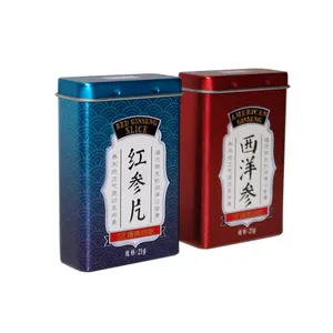 Manufacturers custom small metal hinge packaging tin box black matte tins custom coffee tin can tea metal container