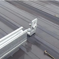 Art Sign Solar L Ayaklı Braket, Askı Civatası ve Kauçuk Pedi ile Trapez Metal Çatı Montaj Sistemi için 59mm 80mm 84mm