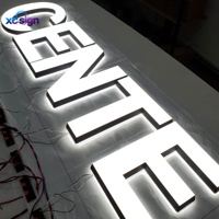 Panneau d'enseigne en acrylique 3D personnalisé, enseigne de restaurant, enseigne commerciale personnalisable à double éclairage, télécommande, rétroéclairage pour la maison ou le bureau